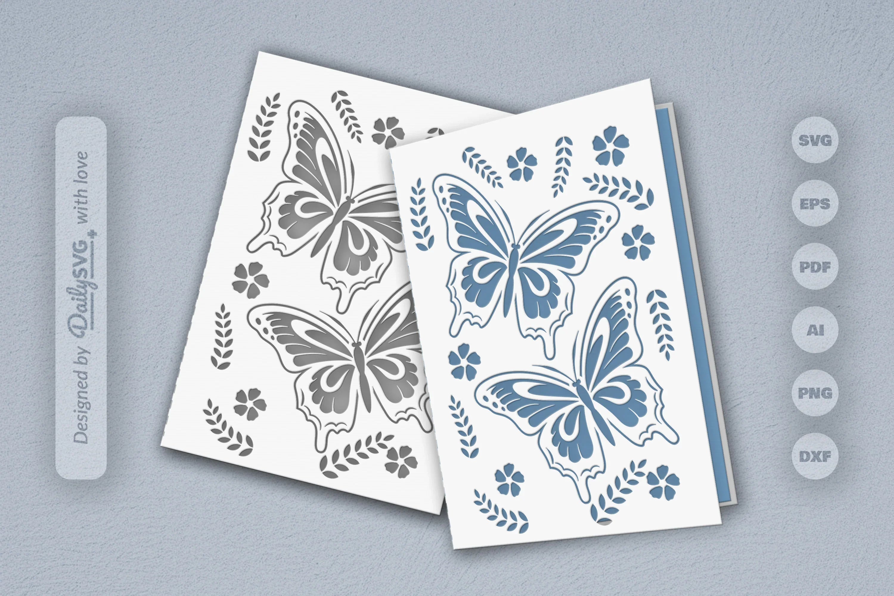 Butterfly Folk Art SVG Bundle 5 - CraftNest - Digital Crafting and Art