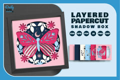 Butterfly Folk Art Papercut Square SVG Bundle - CraftNest - Digital Crafting and Art