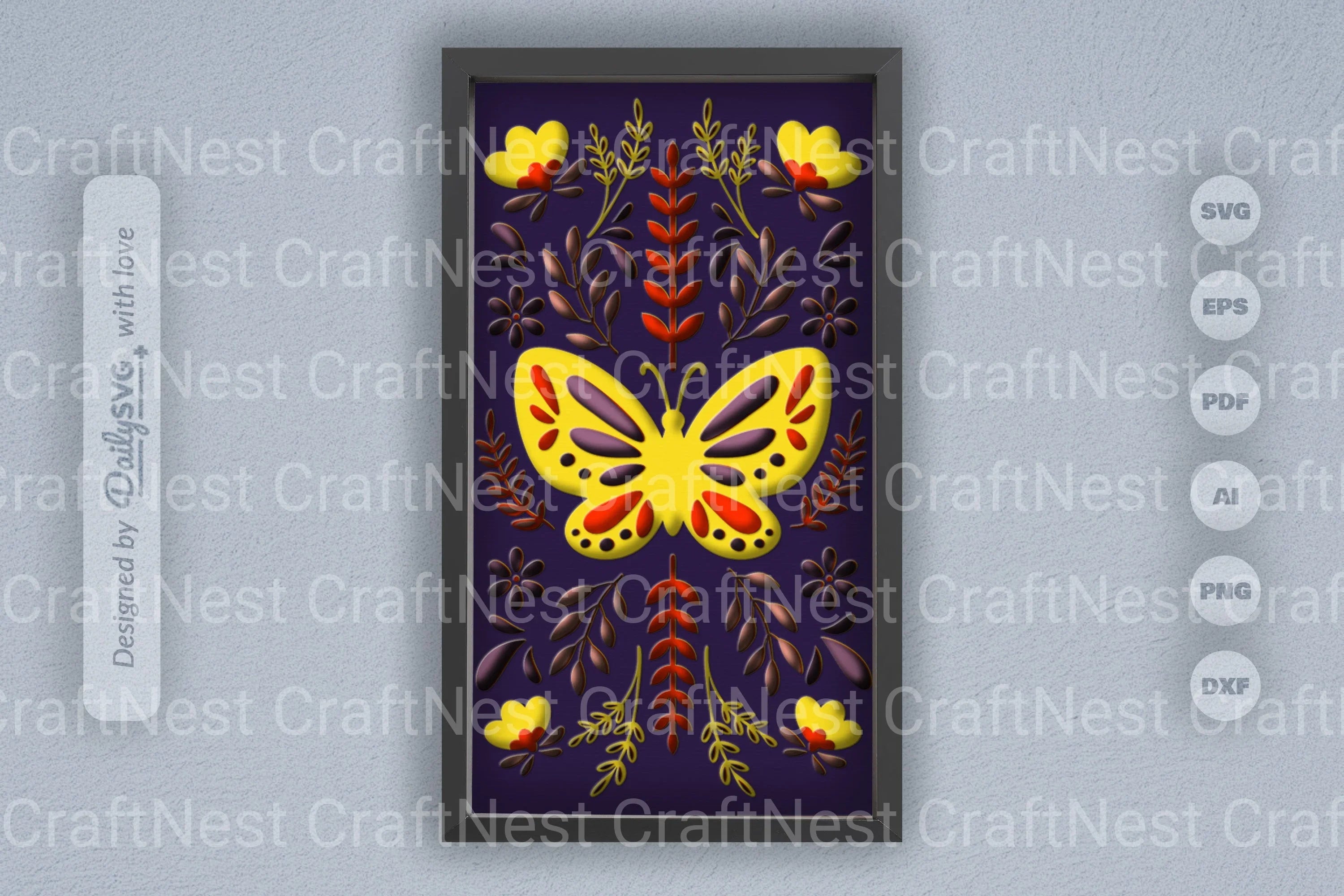 Butterfly Folk Art Papercut SVG Bundle