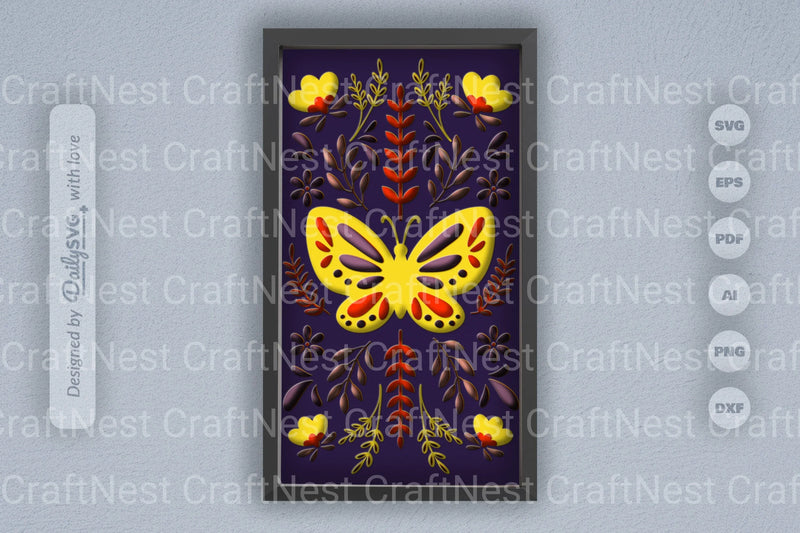 Butterfly Folk Art Papercut SVG Bundle - CraftNest - Digital Crafting and Art