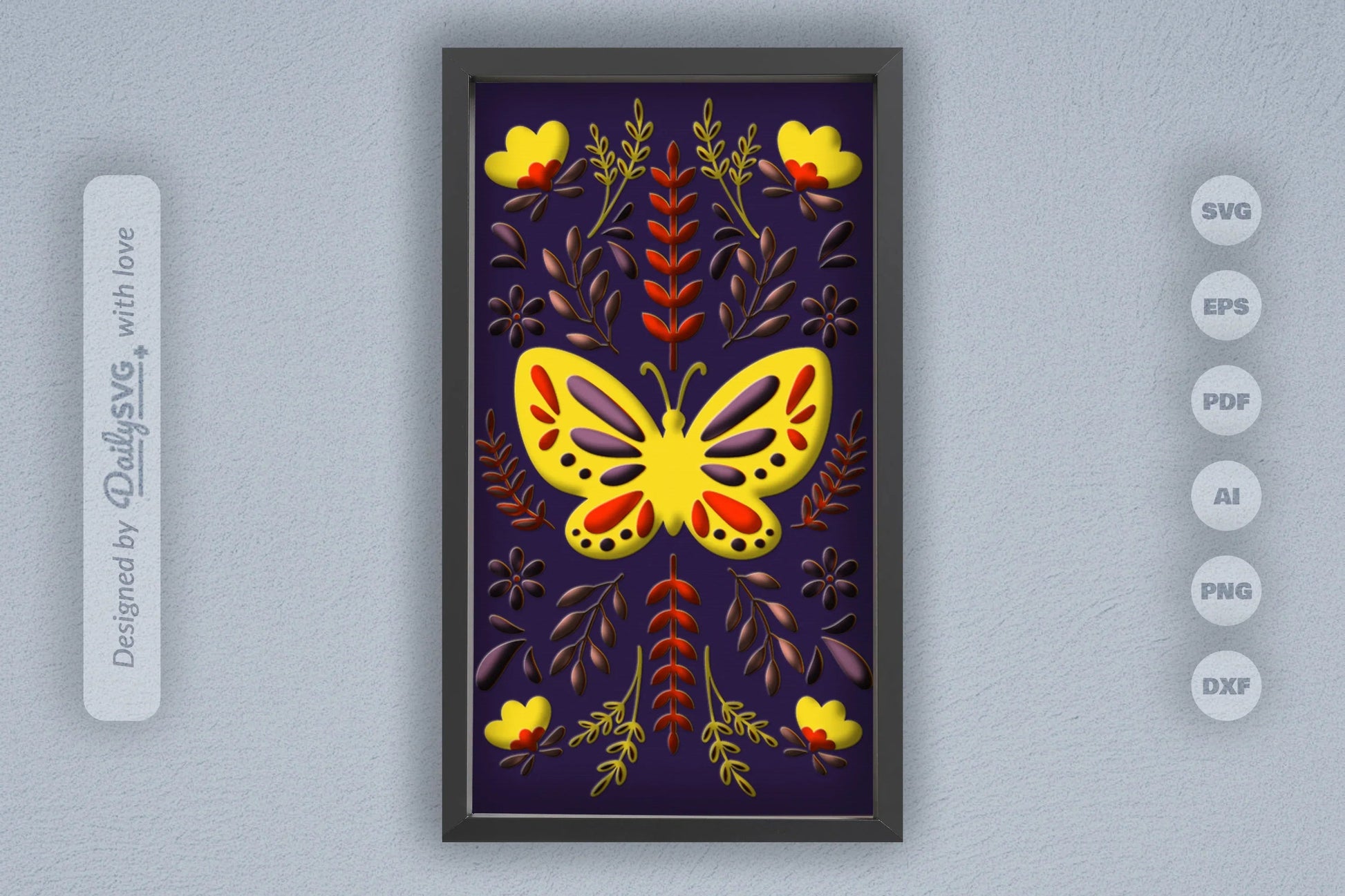 Butterfly Folk Art Papercut SVG Bundle - CraftNest - Digital Crafting and Art