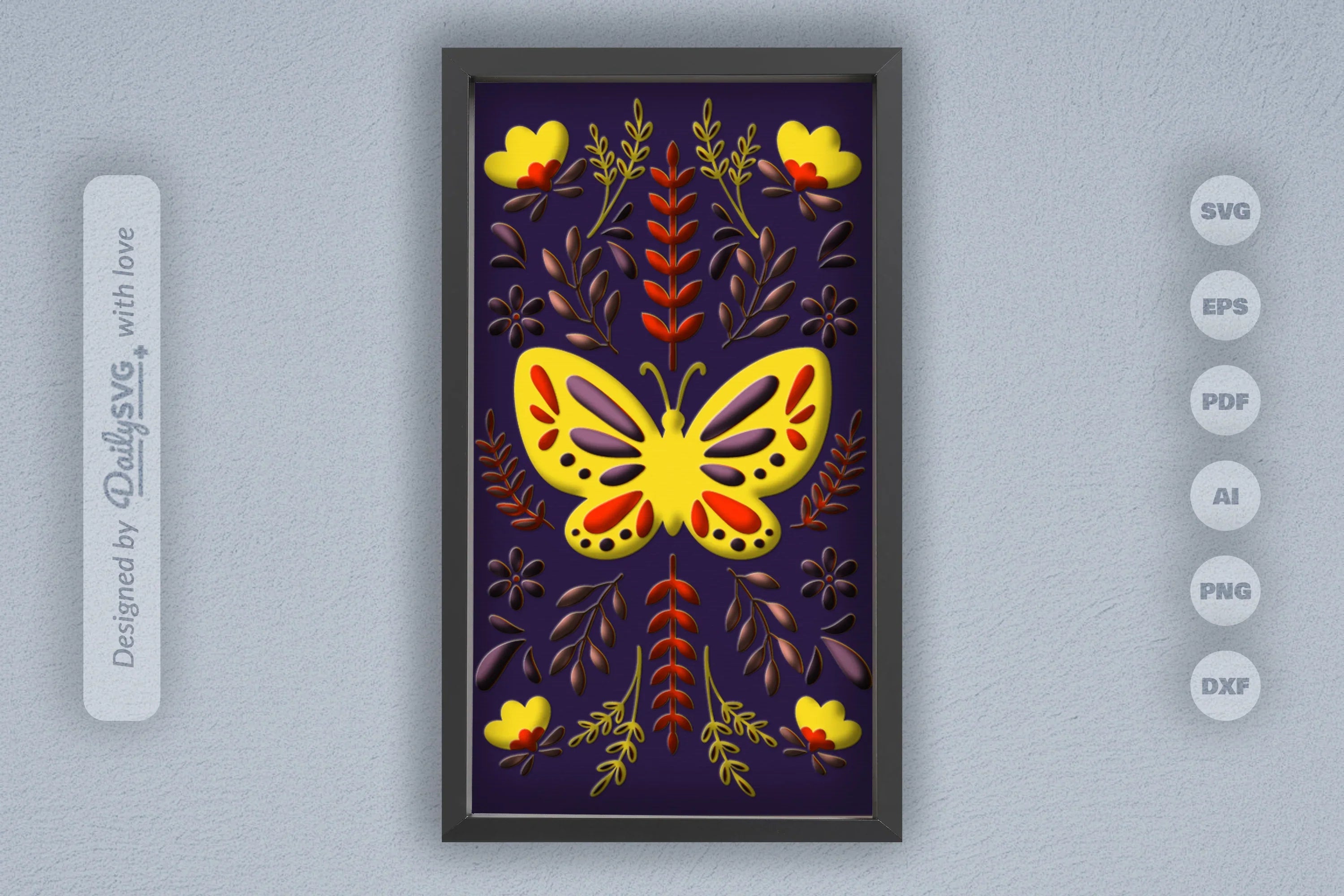 Butterfly Folk Art Papercut SVG Bundle - CraftNest - Digital Crafting and Art