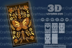 Butterfly Folk Art Papercut SVG Bundle - CraftNest - Digital Crafting and Art