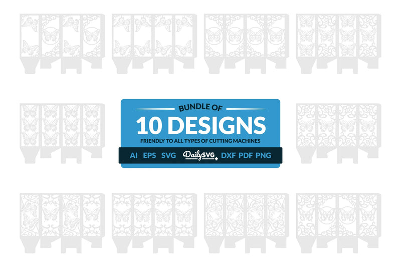 Butterfly Lantern Paper Cut Clipart - Daily SVG Bundles - CraftNest - Digital Crafting and Art