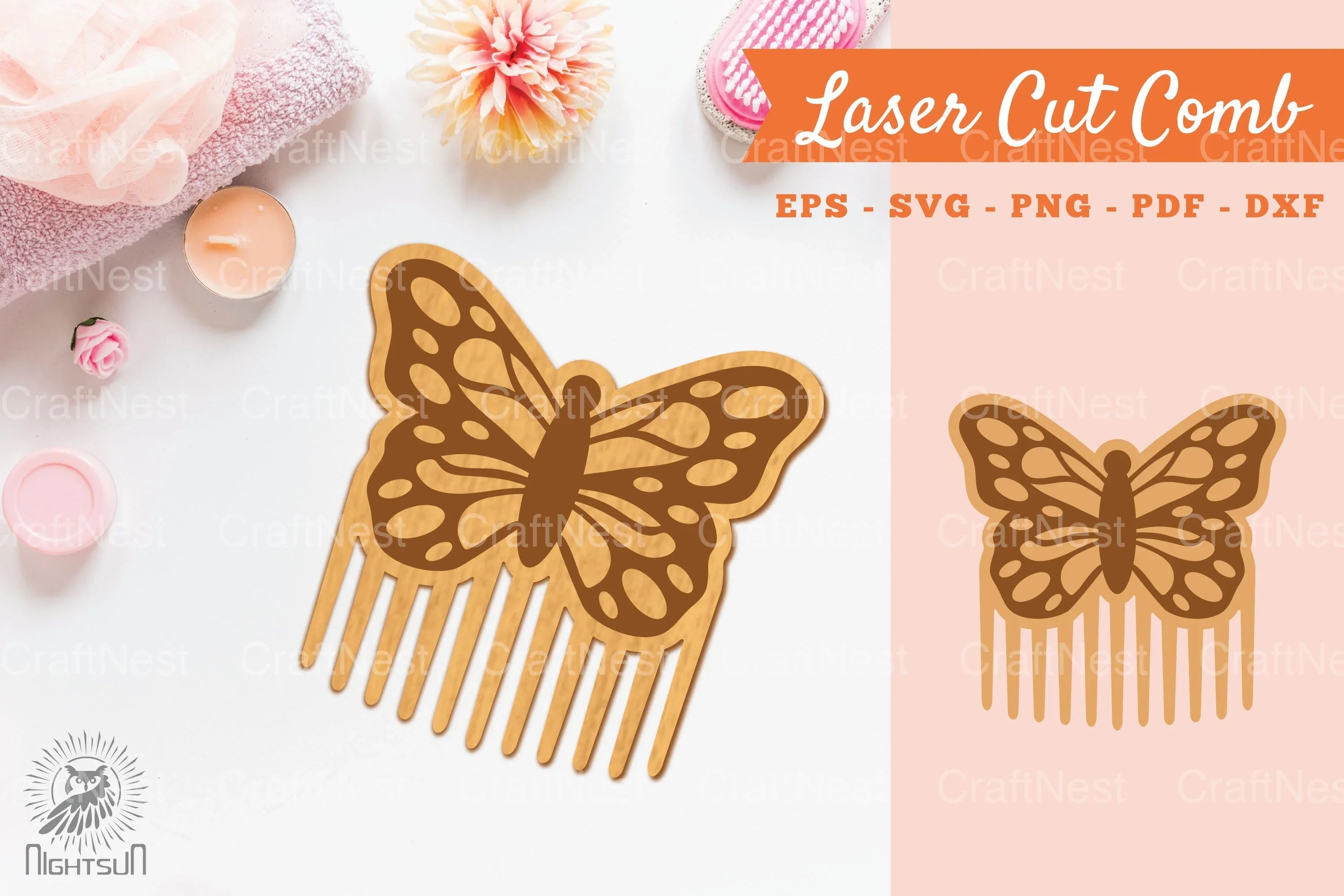 Butterfly Laser Cut Comb SVG Bundle - CraftNest - Digital Crafting and Art