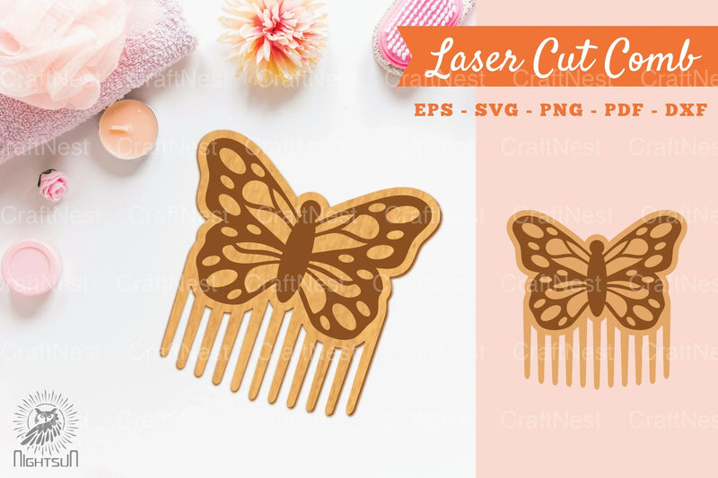 Butterfly Laser Cut Comb SVG Bundle - CraftNest - Digital Crafting and Art