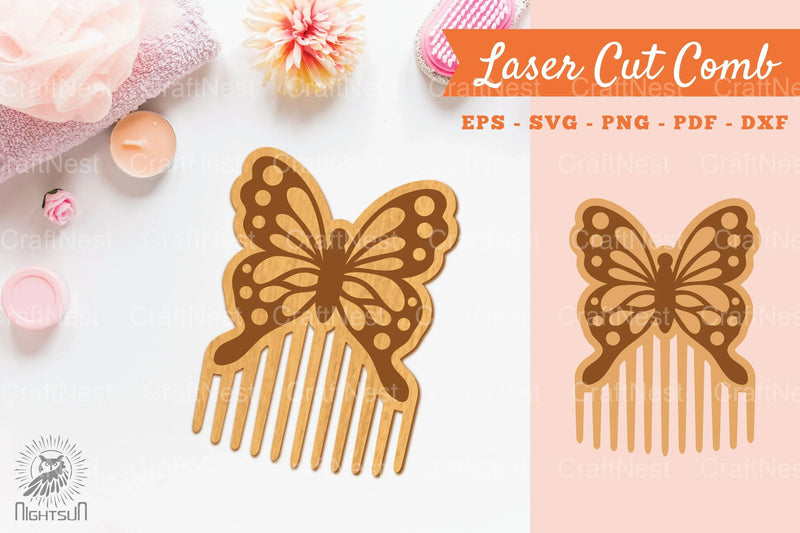 Butterfly Laser Cut Comb Design Bundle - CraftNest - Digital Crafting and Art