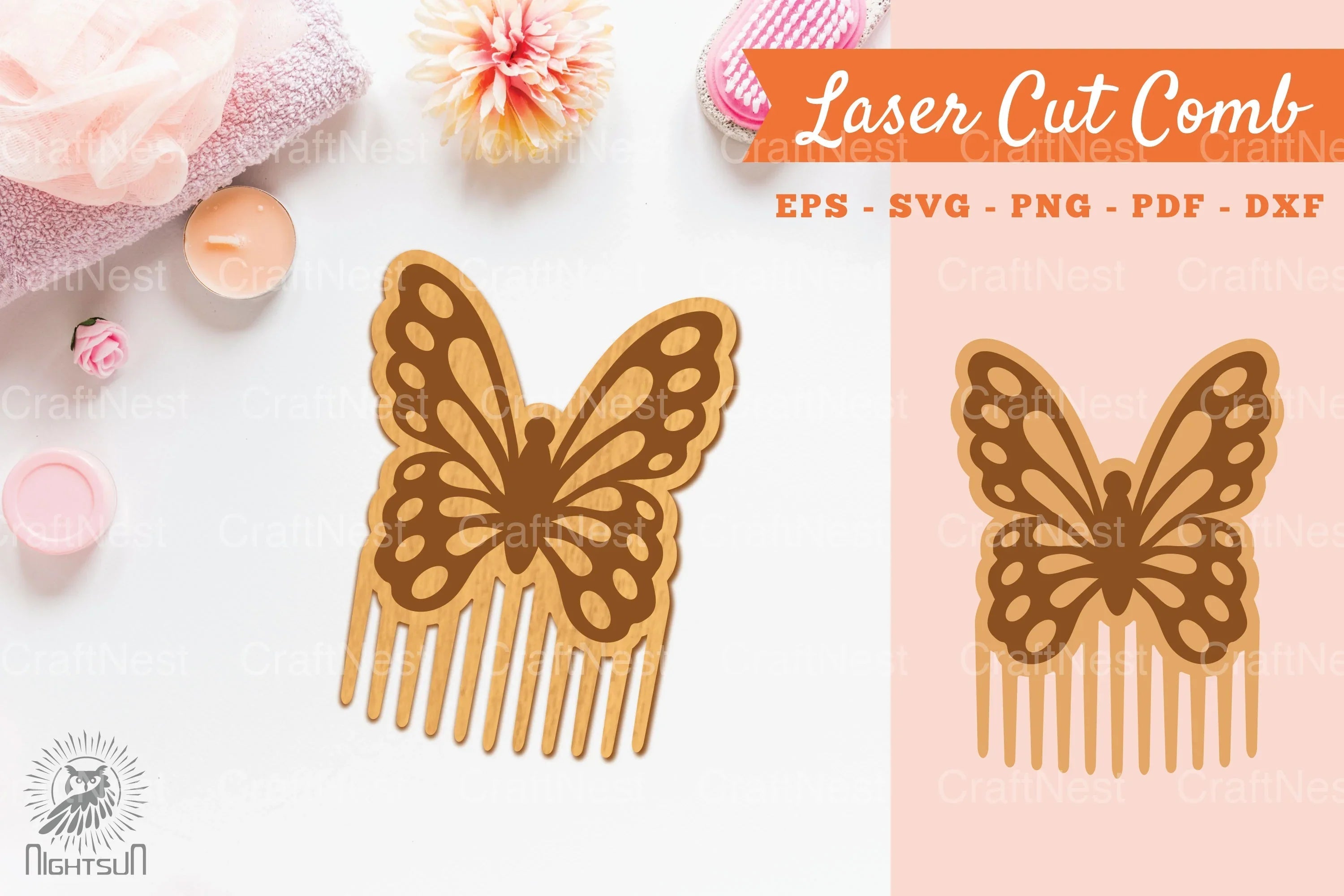 Butterfly Laser Cut Comb Clipart Bundle - CraftNest - Digital Crafting and Art