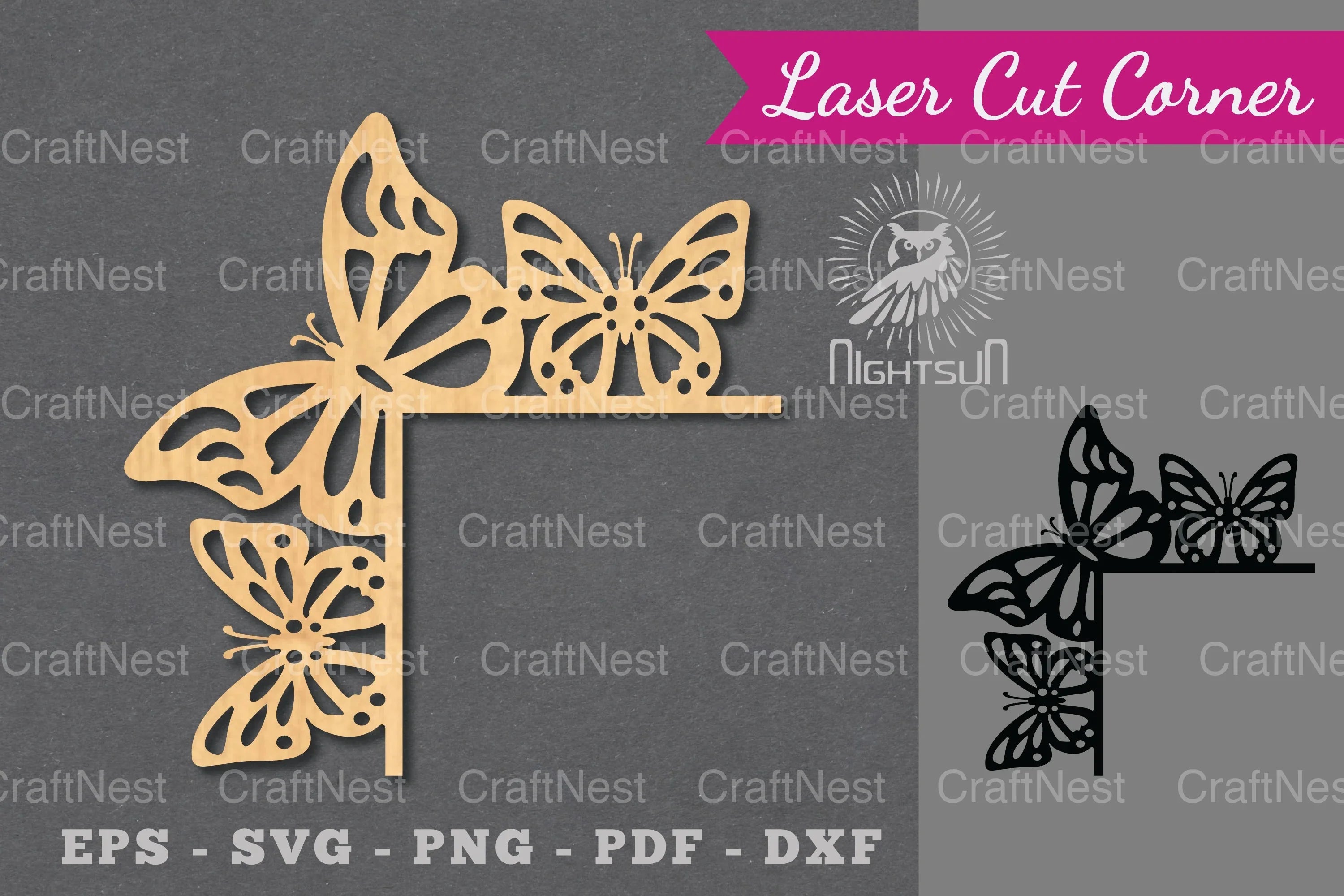 Butterfly Laser Cut Corner Clipart Bundle - CraftNest - Digital Crafting and Art
