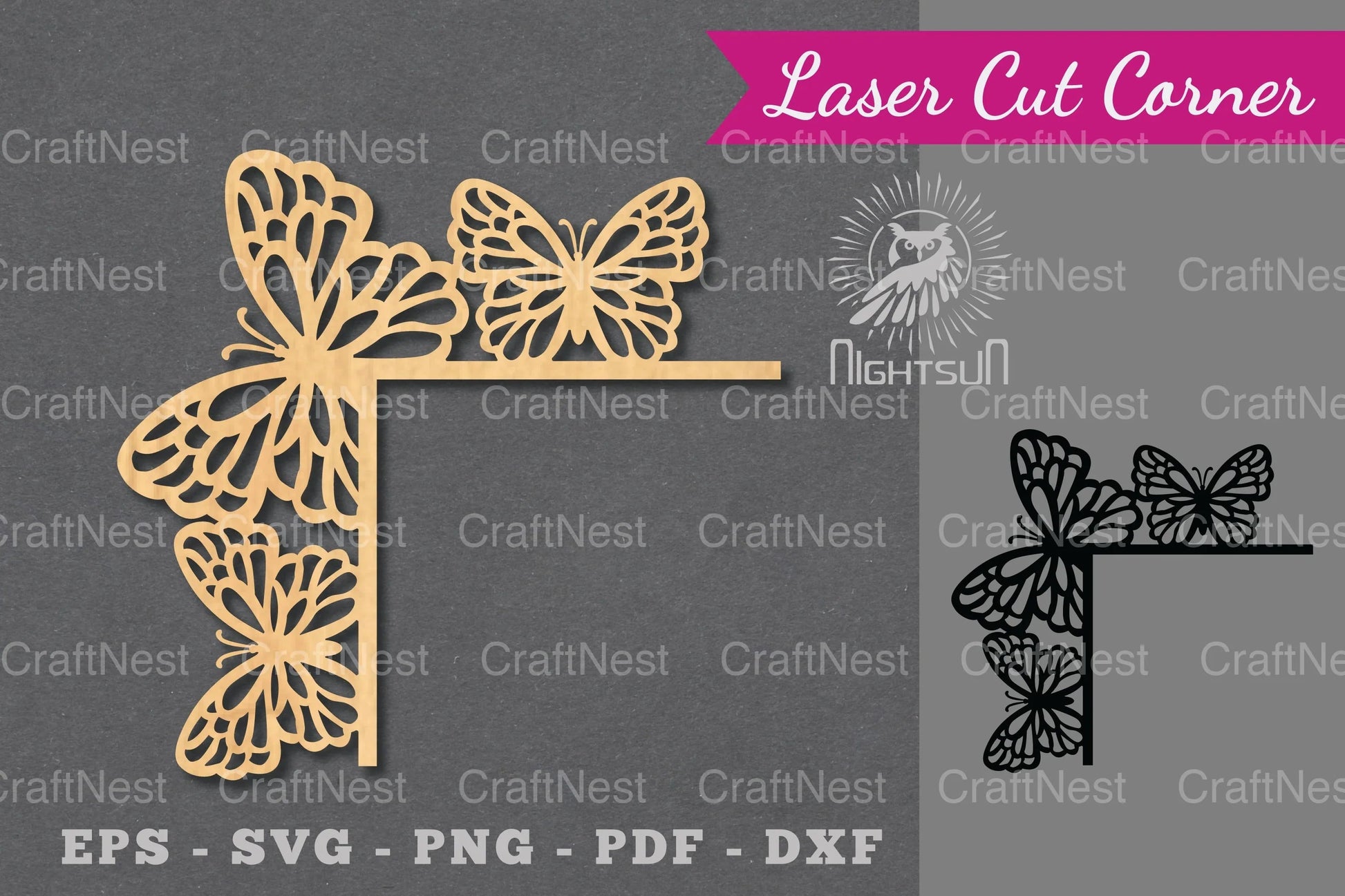 Butterfly Laser Cut Corner Clipart Bundle - CraftNest - Digital Crafting and Art
