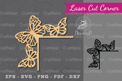 Butterfly Laser Cut Corner Clipart Bundle - CraftNest - Digital Crafting and Art