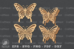 Butterfly Laser Cut Decoration Clipart Bundle - CraftNest - Digital Crafting and Art