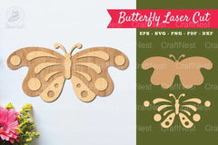 Butterfly Laser Cut Decoration Clipart Bundle - CraftNest - Digital Crafting and Art