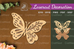 Butterfly Laser Cut Decoration SVG Bundle - CraftNest - Digital Crafting and Art