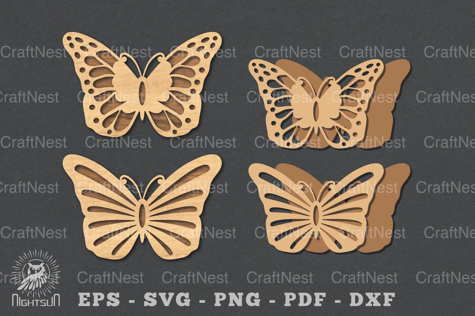 Butterfly Laser Cut Decoration Clipart Bundle - CraftNest - Digital Crafting and Art