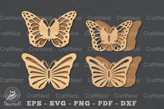 Butterfly Laser Cut Decoration Clipart Bundle - CraftNest - Digital Crafting and Art