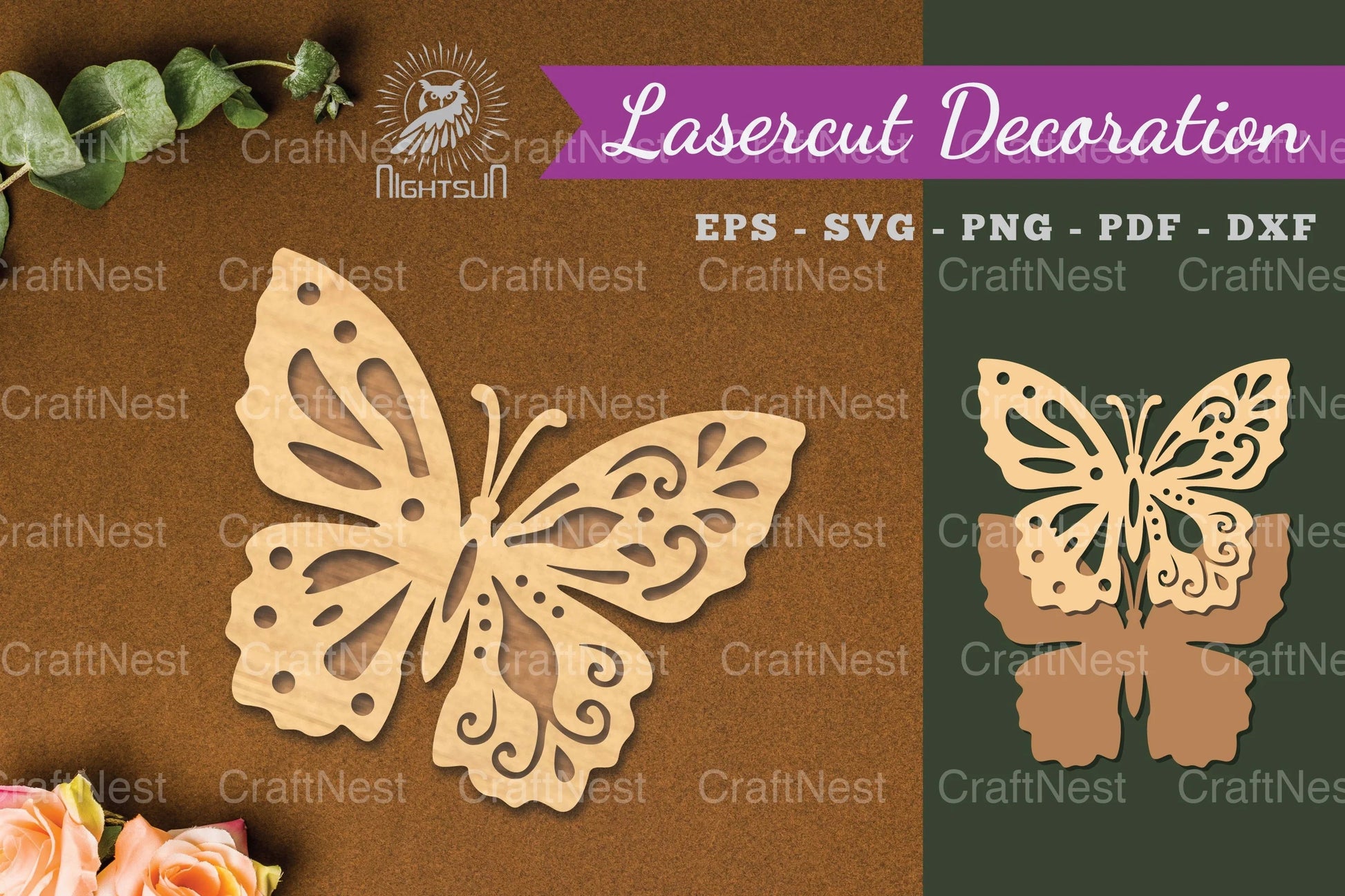 Butterfly Laser Cut Decoration Clipart Bundle - CraftNest - Digital Crafting and Art