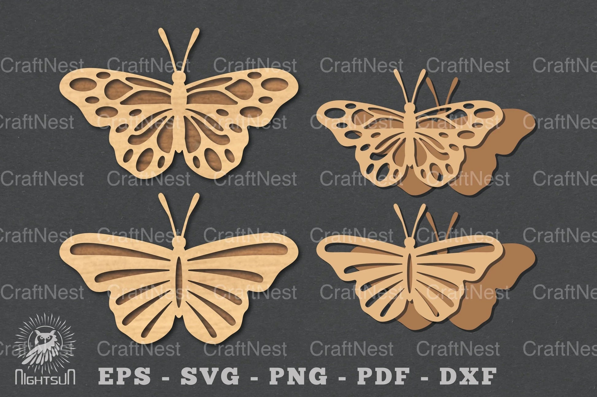 Butterfly Laser Cut Decoration Clipart Bundle - CraftNest - Digital Crafting and Art