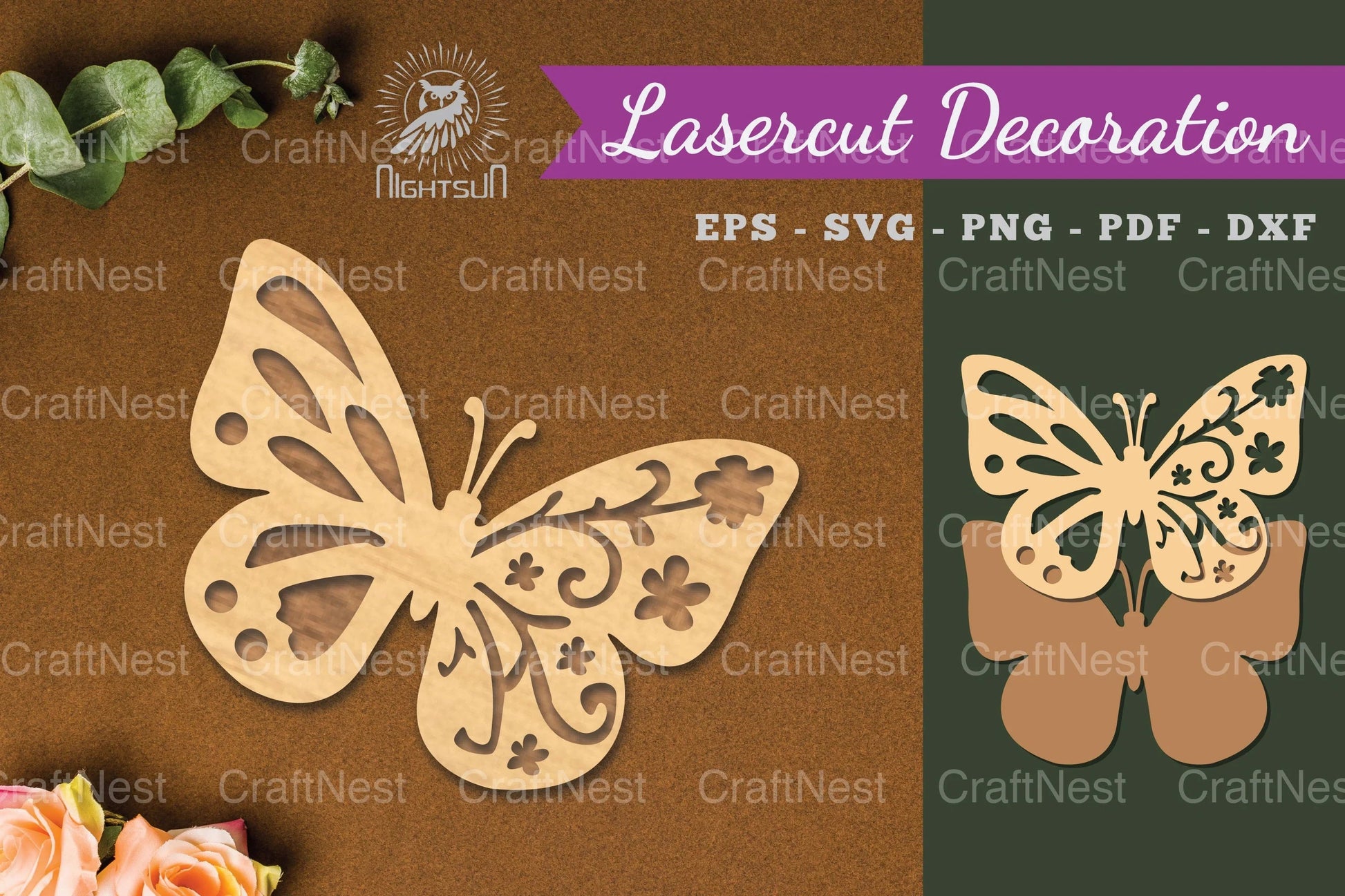 Butterfly Laser Cut Decoration Clipart Bundle - CraftNest - Digital Crafting and Art