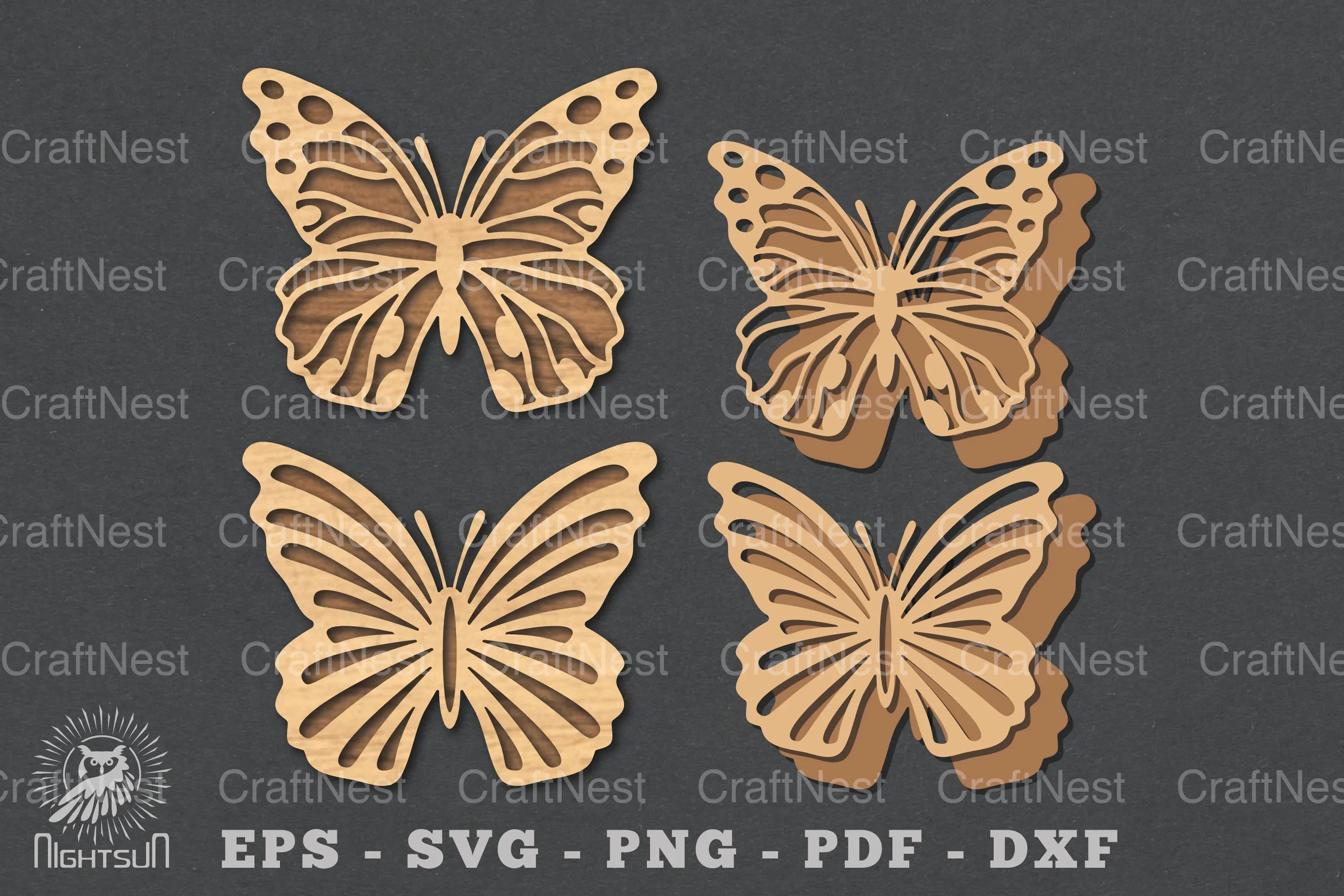 Butterfly Laser Cut Decoration Clipart Bundle - CraftNest - Digital Crafting and Art