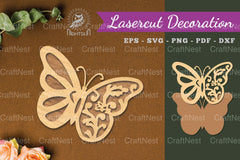 Butterfly Laser Cut Decoration Clipart Bundle - CraftNest - Digital Crafting and Art