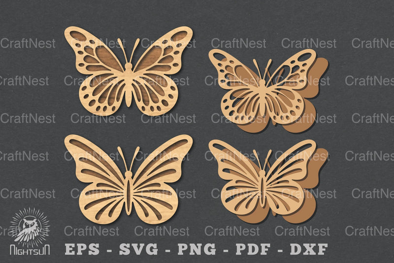 Butterfly Laser Cut Decoration Clipart Bundle - CraftNest - Digital Crafting and Art