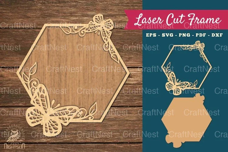 Butterfly Laser Cut Frame SVG Bundle - CraftNest - Digital Crafting and Art