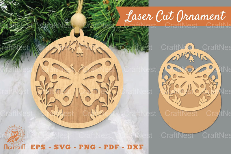 Butterfly Laser Cut Ornament Clipart Bundle - CraftNest - Digital Crafting and Art