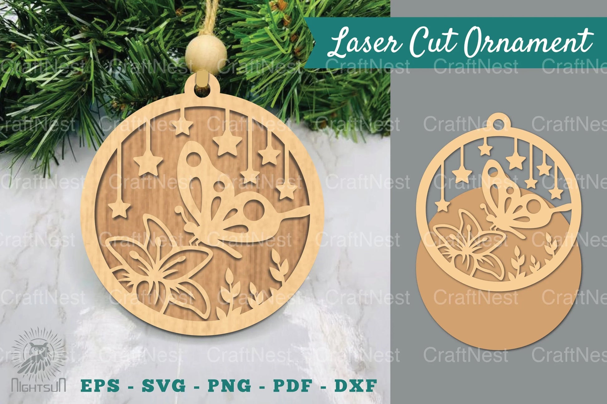 Butterfly Laser Cut Ornament Clipart Bundle - CraftNest - Digital Crafting and Art