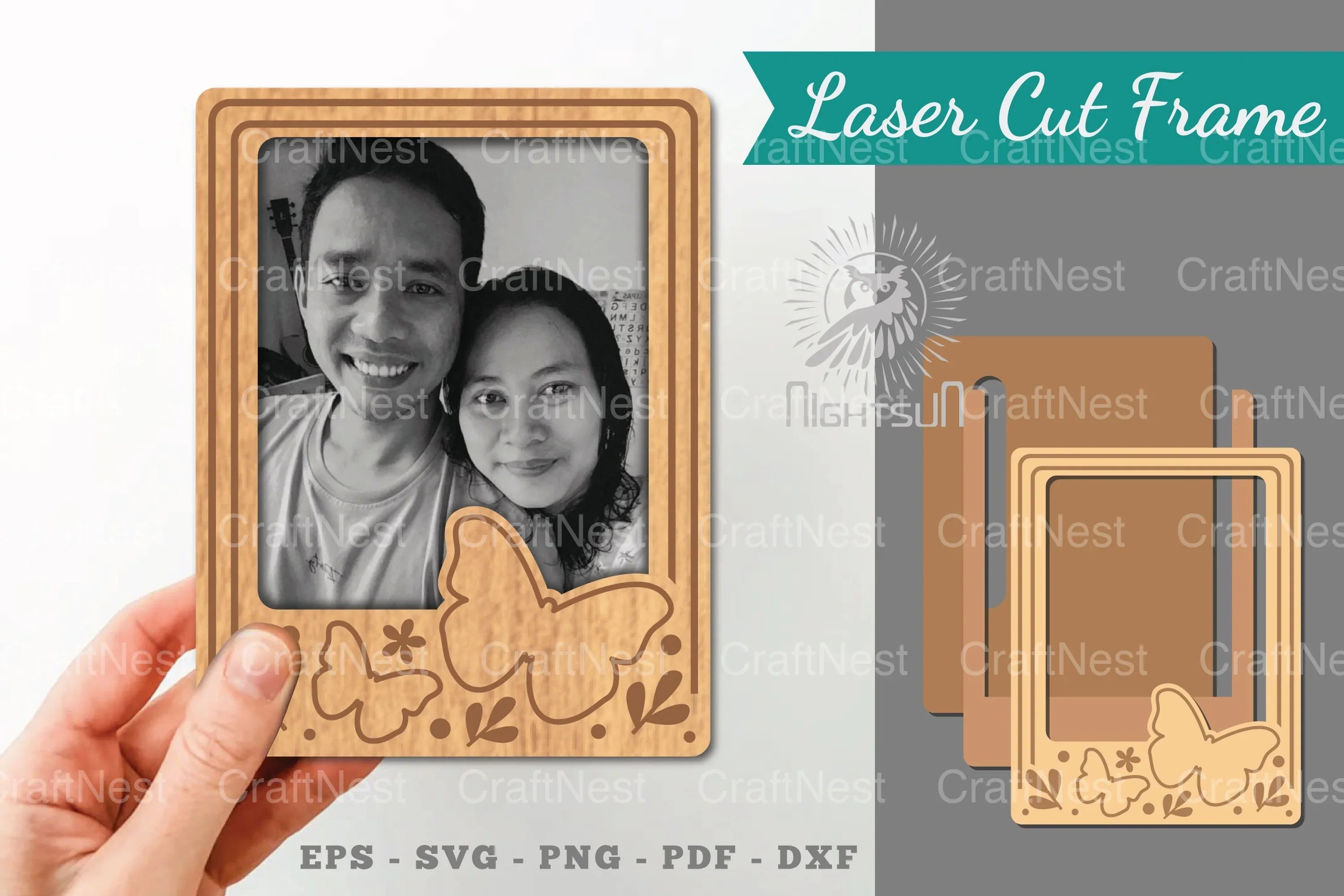 Butterfly Laser Cut Photo Frame Clipart Bundle - CraftNest - Digital Crafting and Art