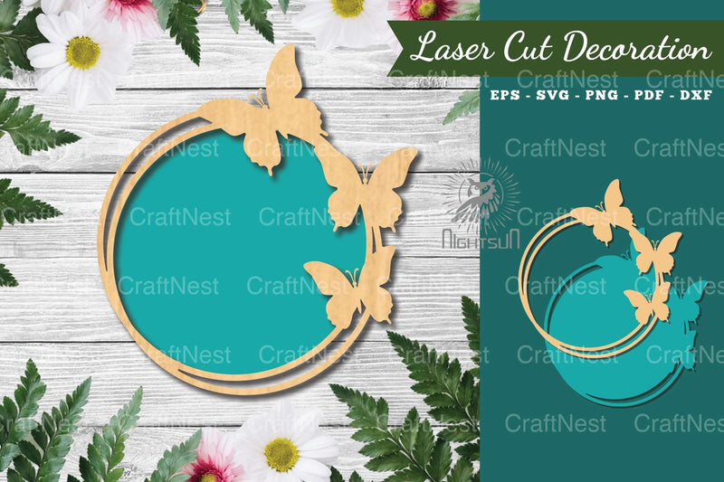 Butterfly Laser Cut Sign Clipart Bundle - CraftNest - Digital Crafting and Art