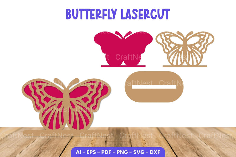 Butterfly Lasercut SVG Bundle - CraftNest - Digital Crafting and Art