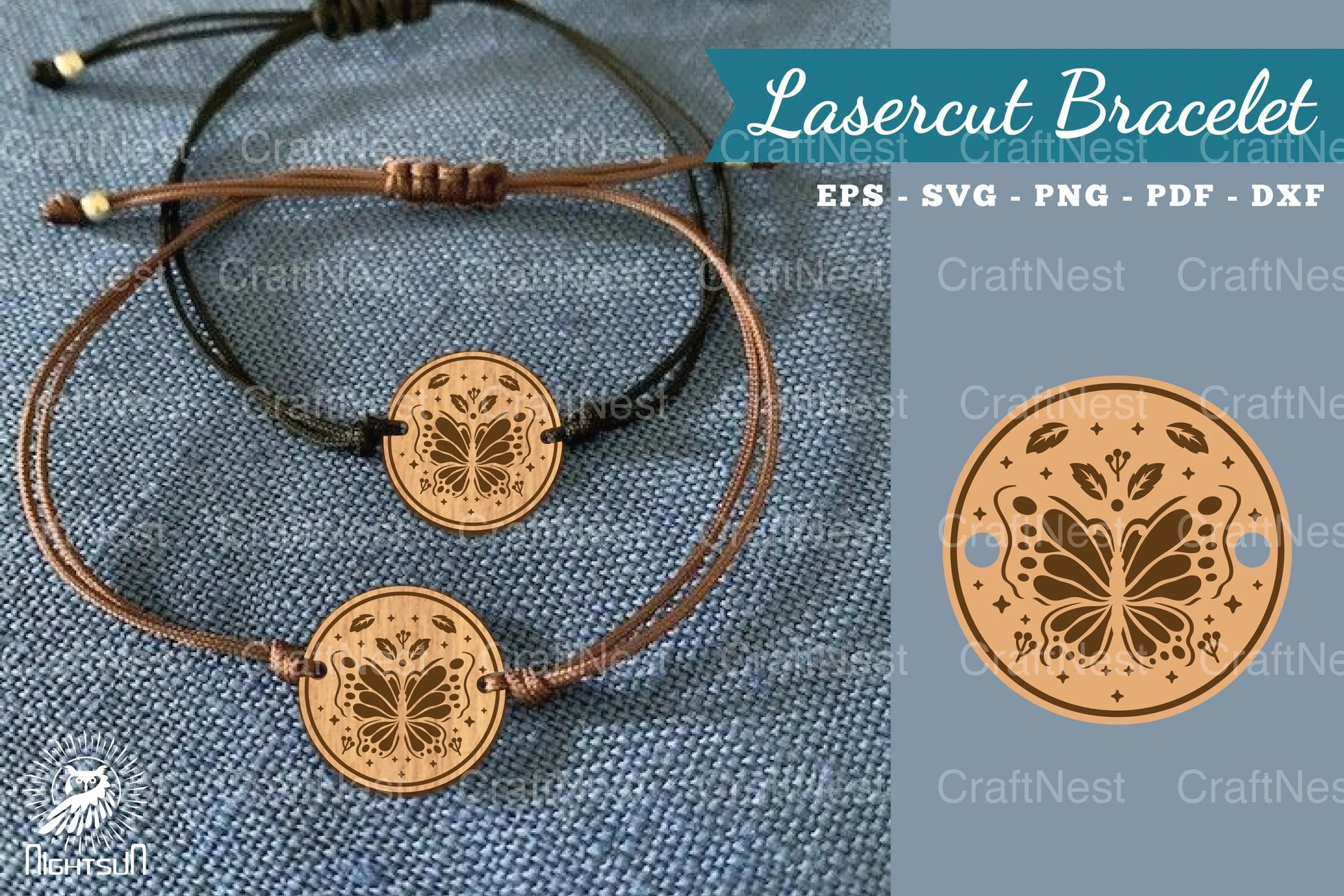 Butterfly Lasercut Bracelet Design Bundle - CraftNest - Digital Crafting and Art