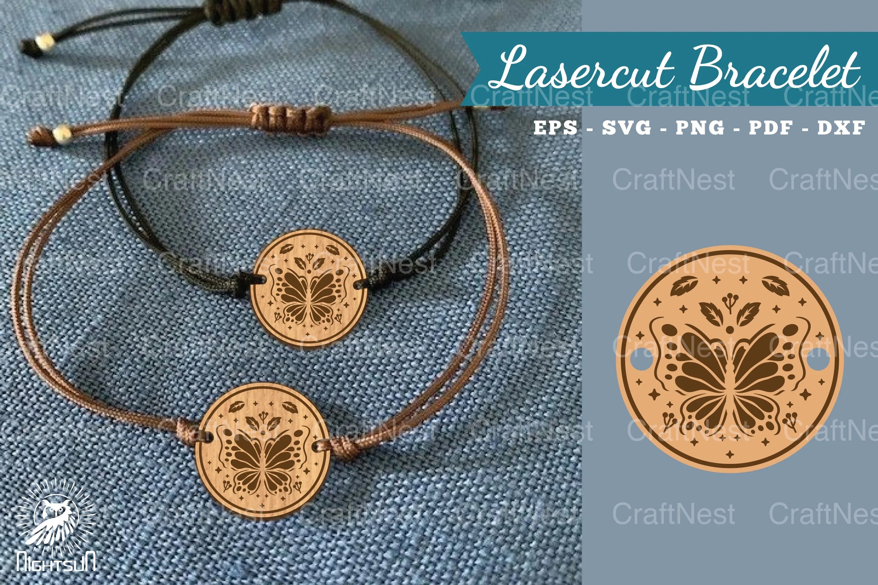 Butterfly Lasercut Bracelet Design Bundle - CraftNest - Digital Crafting and Art