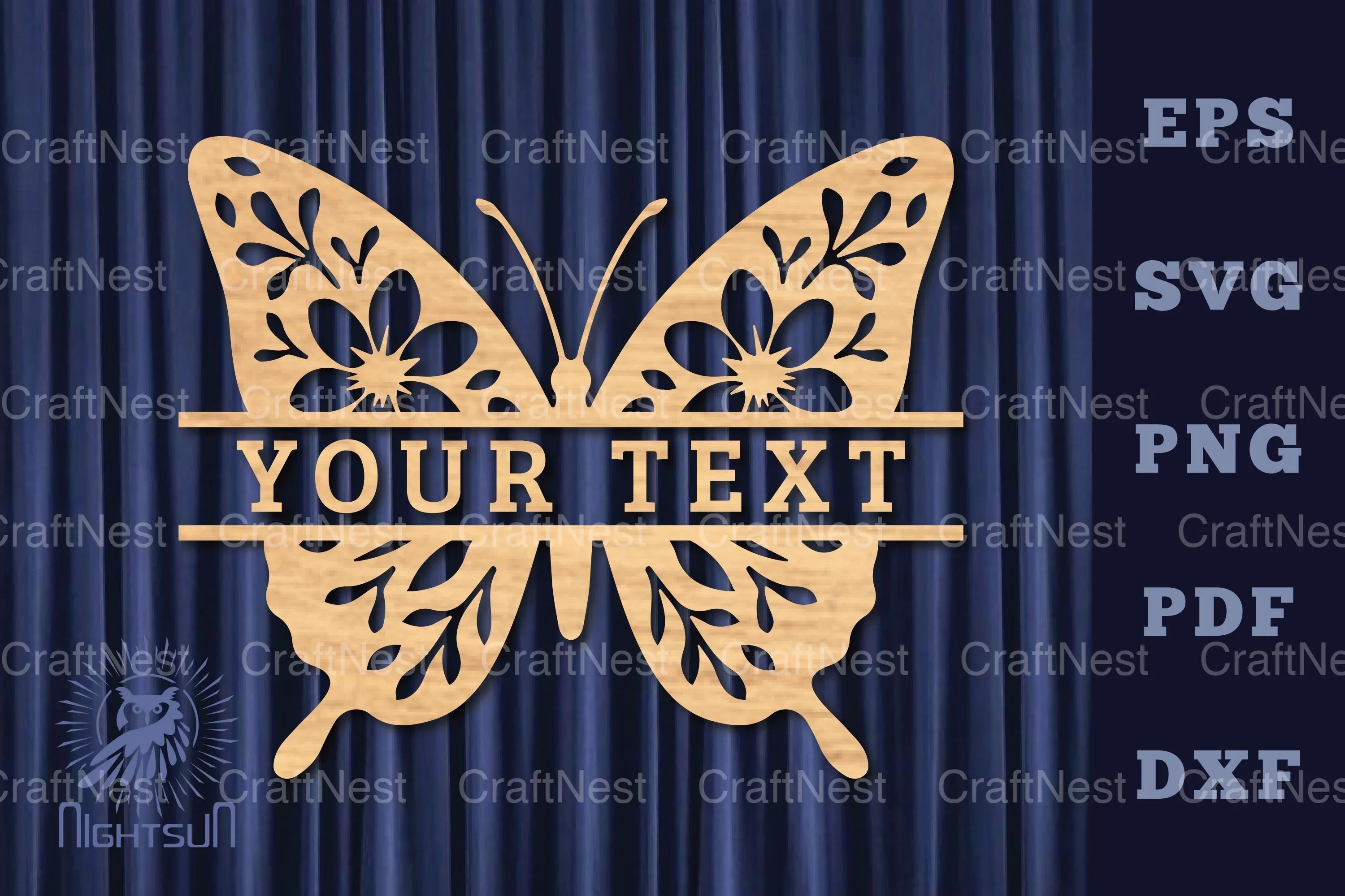 Butterfly Lasercut Split Monogram SVG Bundle - CraftNest - Digital Crafting and Art