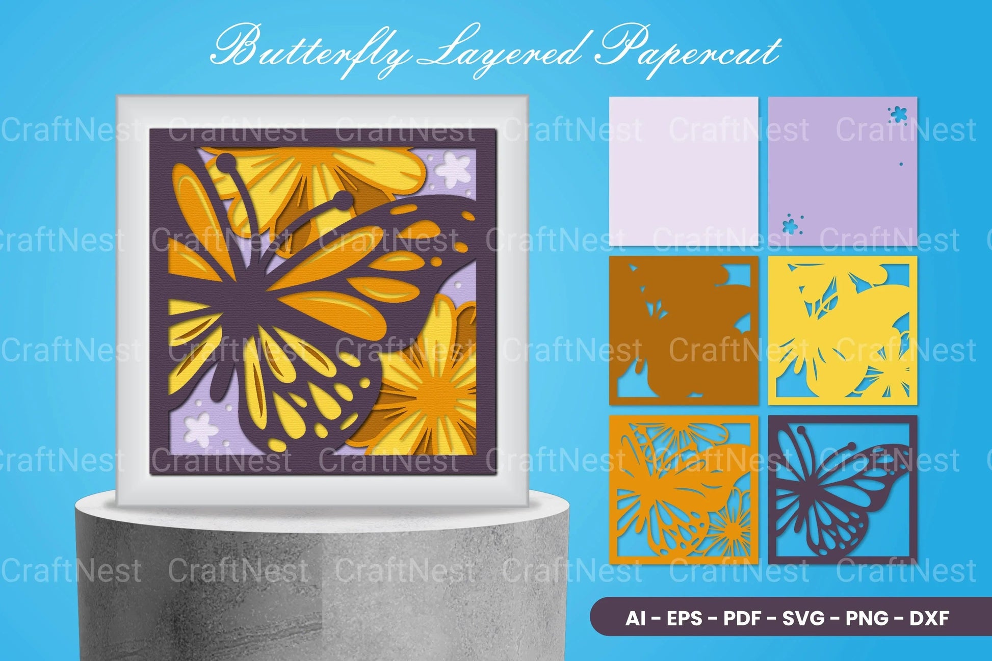 Butterfly Layered Papercut SVG Bundle - CraftNest - Digital Crafting and Art