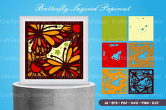 Butterfly Layered Papercut SVG Bundle - CraftNest - Digital Crafting and Art
