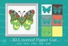 Butterfly Mandala 3D Papercut Shadow Box Clipart Bundle