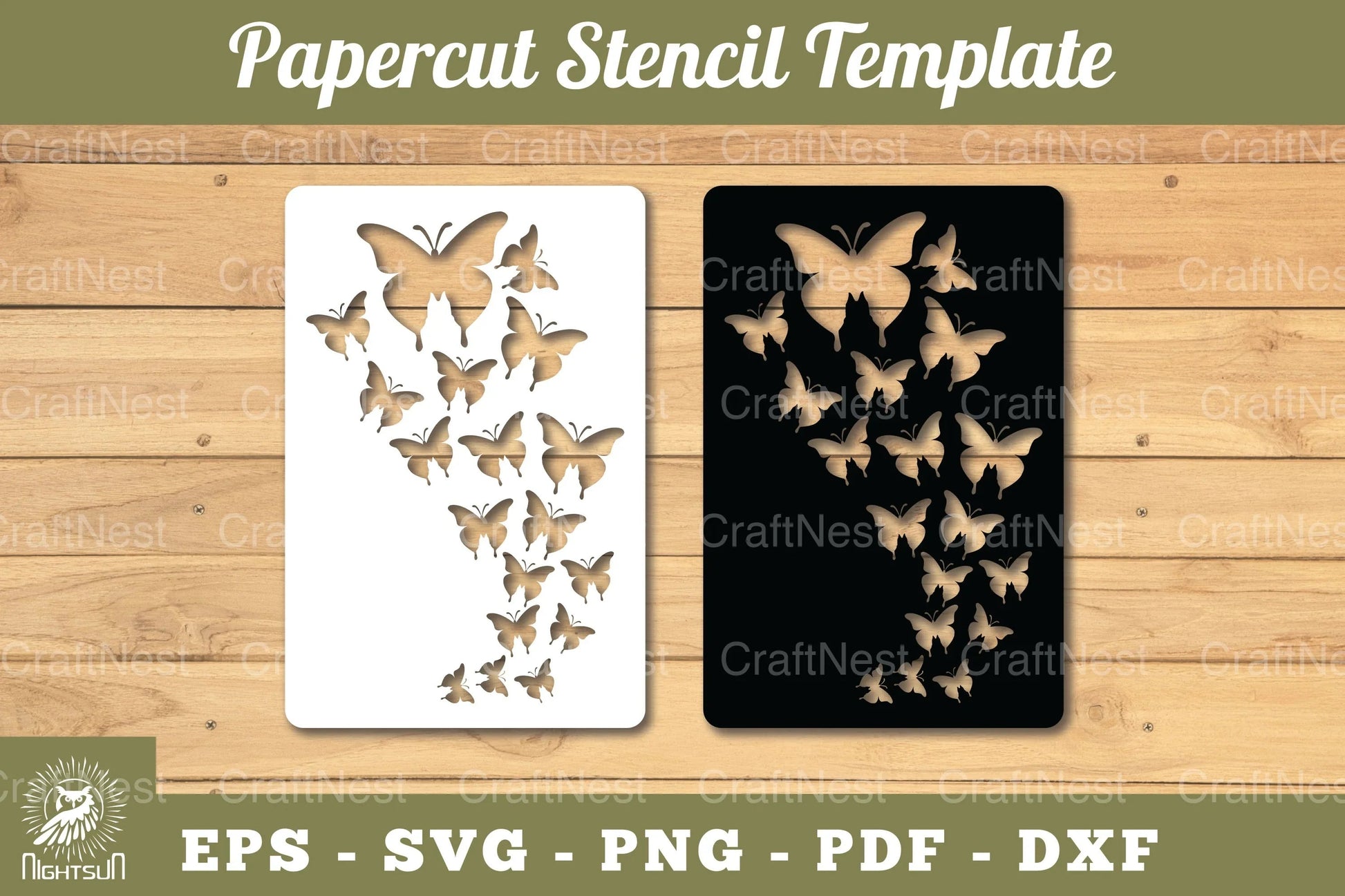 Butterfly Paper Cut Stencil Clipart Bundle - CraftNest - Digital Crafting and Art