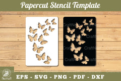 Butterfly Paper Cut Stencil Clipart Bundle - CraftNest - Digital Crafting and Art