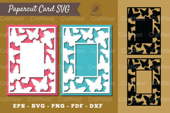 Butterfly Papercut Card SVG Bundle - CraftNest - Digital Crafting and Art