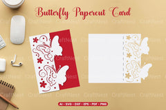 Butterfly Papercut Card SVG Bundle Clipart - CraftNest - Digital Crafting and Art