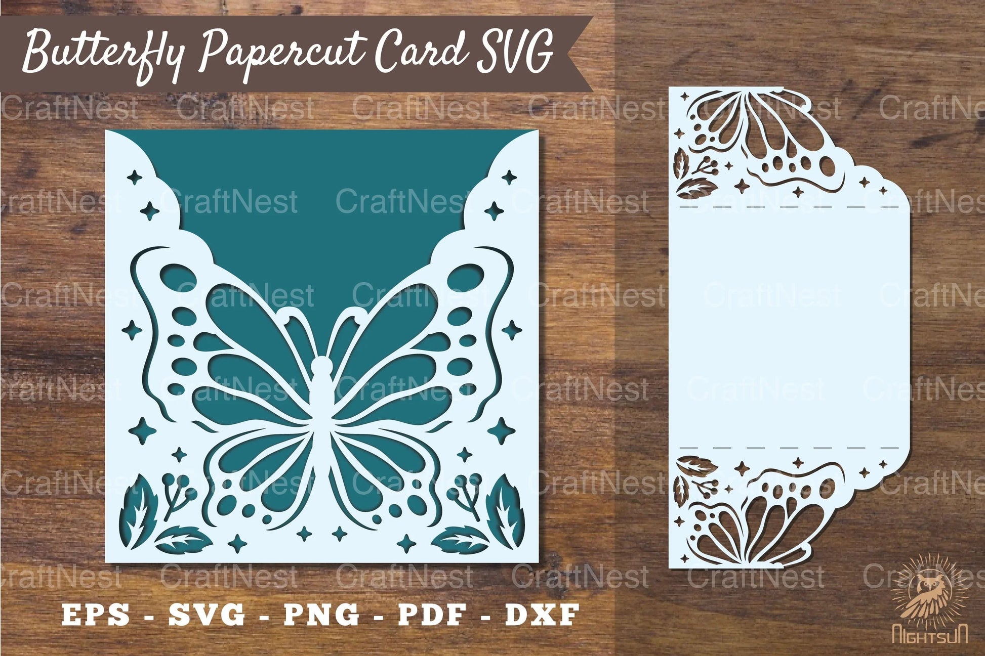 Butterfly Papercut Card Template Bundle - CraftNest - Digital Crafting and Art