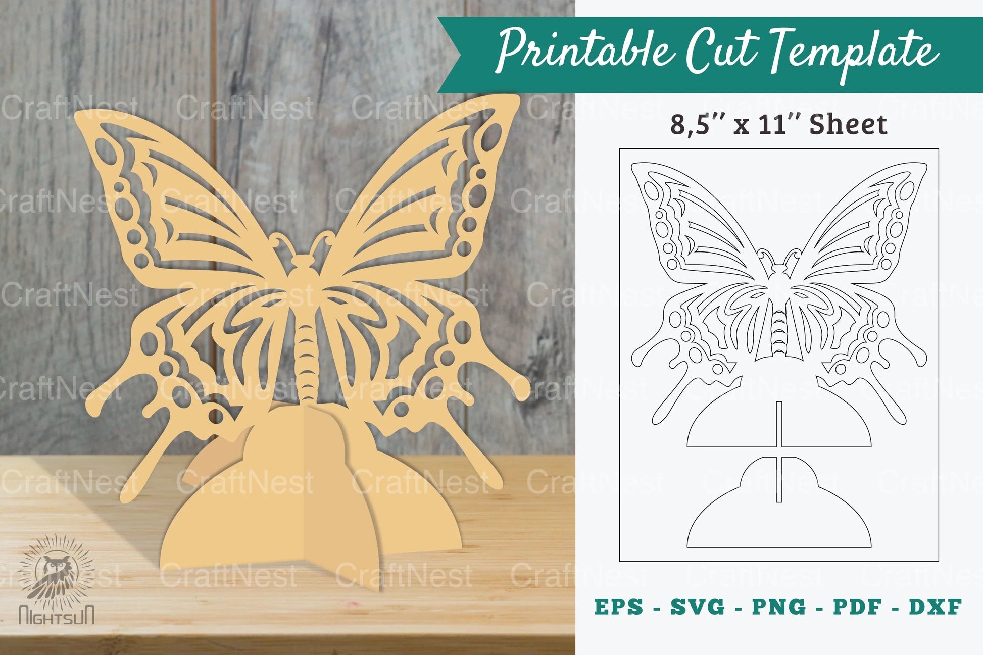Butterfly Printable Cut Template Clipart Bundle - CraftNest - Digital Crafting and Art