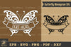 Butterfly Ribbon Monogram SVG Bundle
