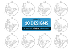 Daily Butterfly Round Clipart SVG Bundle - CraftNest - Digital Crafting and Art