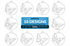 Daily Butterfly Round Clipart SVG Bundle