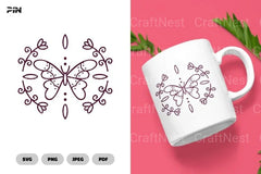 Butterfly Scandinavian Doodle Clipart Bundle - CraftNest - Digital Crafting and Art