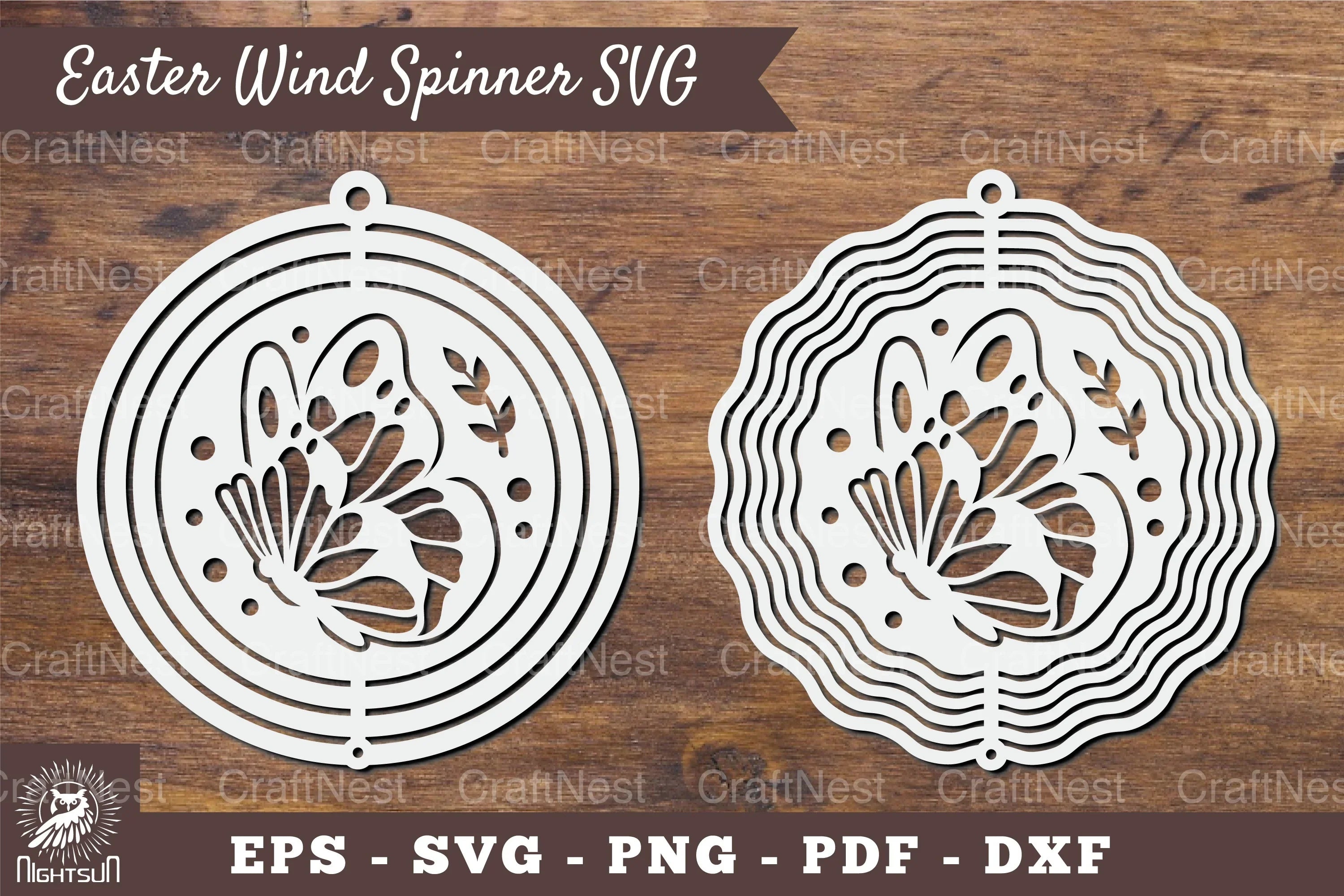 Butterfly Wind Spinner SVG Bundle - CraftNest - Digital Crafting and Art