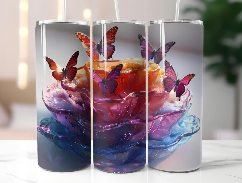Butterfly Gardens 6 Tumbler Wrap - CraftNest - Digital Crafting and Art